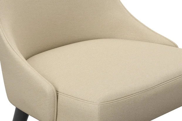 Photo of the fabric Sit Out Sand swatch by James Dunlop FibreGuard. Use for Upholstery, Accessory. Style of Plain, Taffeta
