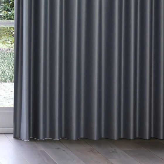 Photo of the fabric Stallion 2 UC Storm swatch by James Dunlop Essentials. Use for Curtains, Accessory. Style of Plain, Texture