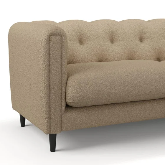 Photo of the fabric Airlie Pink Clay swatch by James Dunlop. Use for Upholstery, Accessory. Style of Plain, Texture
