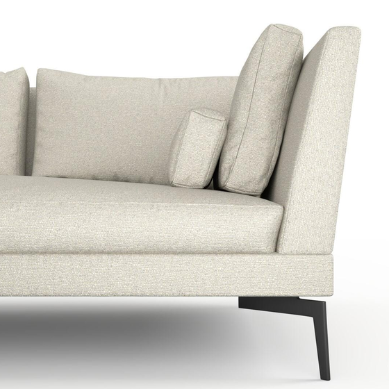 Photo of the fabric Grain Feather swatch by Mokum. Use for Upholstery, Accessory, Top of Bed. Style of Plain, Texture