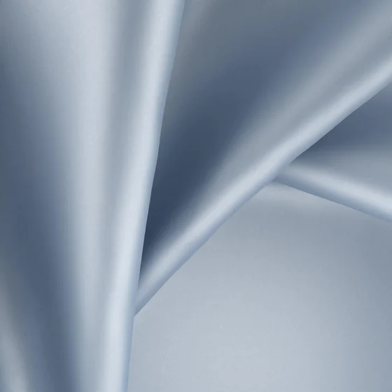 Photo of the fabric Moonbeam Cloud swatch by Zepel. Use for Curtains, Upholstery, Accessory, Top of Bed. Style of Plain, Taffeta