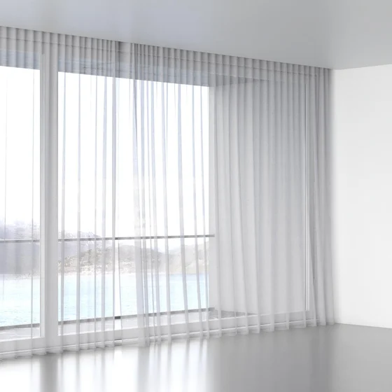 Photo of the fabric Seaview Silver Birch swatch by James Dunlop. Use for Sheer Curtains. Style of Plain, Sheer