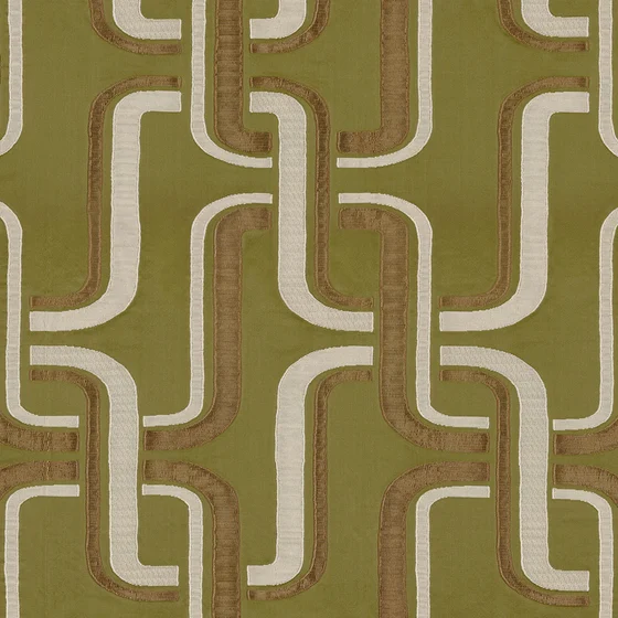 Photo of the fabric Luminescence 4514 4514 0409 swatch by Casamance. Use for Curtains, Accessory. Style of Geometric, Jacquard
