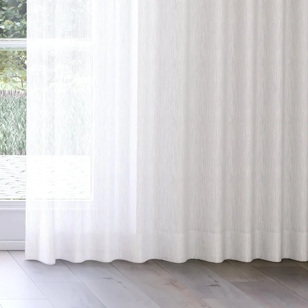 Photo of the fabric Turbulent Polar swatch by James Dunlop. Use for Sheer Curtains. Style of Plain, Sheer