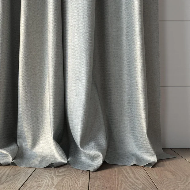 Photo of the fabric Kennedy II Blackout Frost swatch by James Dunlop. Use for Curtains. Style of Plain, Texture