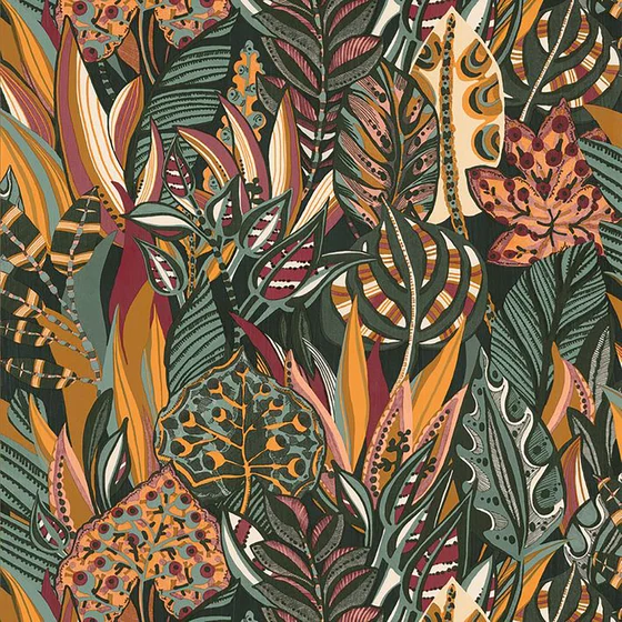 Photo of the fabric Desirade Wp 7551 7551 0916 swatch by Casamance. Use for Wall Covering. Style of Floral And Botannical