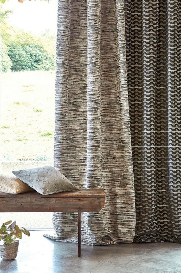 Photo of the fabric Fitzroy V3361 03 in situ by Villa Nova. Use for Curtains, Upholstery, Accessory. Style of Geometric