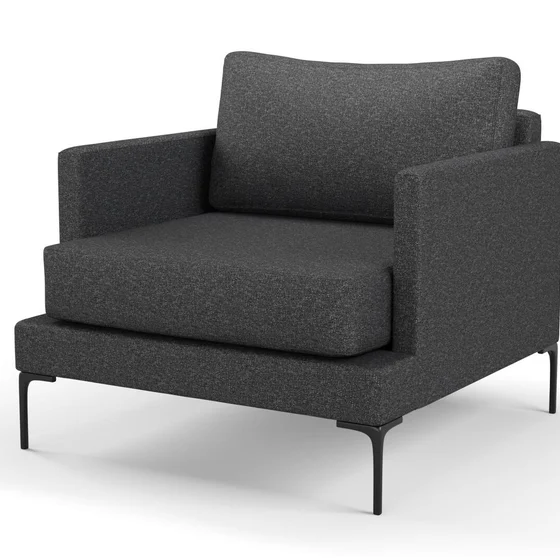 Photo of the fabric Bora Bora Charcoal swatch by Mokum FibreGuard. Use for Curtains, Upholstery, Accessory. Style of Plain, Texture