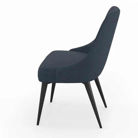 Photo of the fabric Alpine Midnight swatch by James Dunlop. Use for Upholstery, Accessory. Style of Plain, Texture