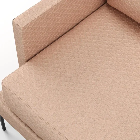 Photo of the fabric Topiary Peach swatch by Mokum. Use for Upholstery, Accessory. Style of Geometric