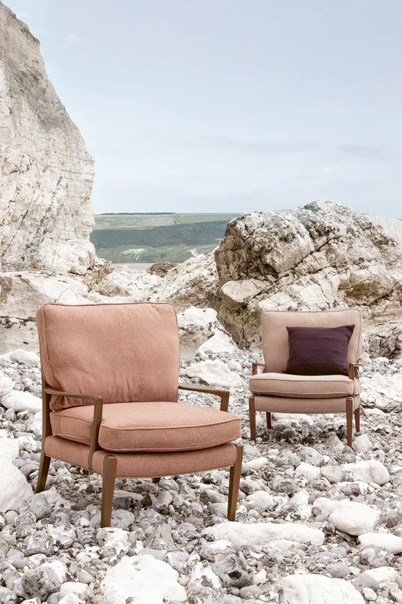 Photo of the fabric Fleck Eco K5260 05 in situ by Kirkby Design. Use for Upholstery, Accessory. Style of Plain