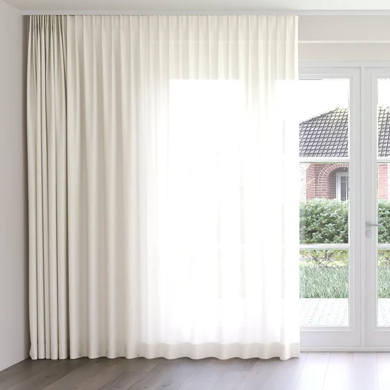 Photo of the fabric Linen Natural swatch by James Dunlop. Use for Curtains, Accessory. Style of Plain, Texture
