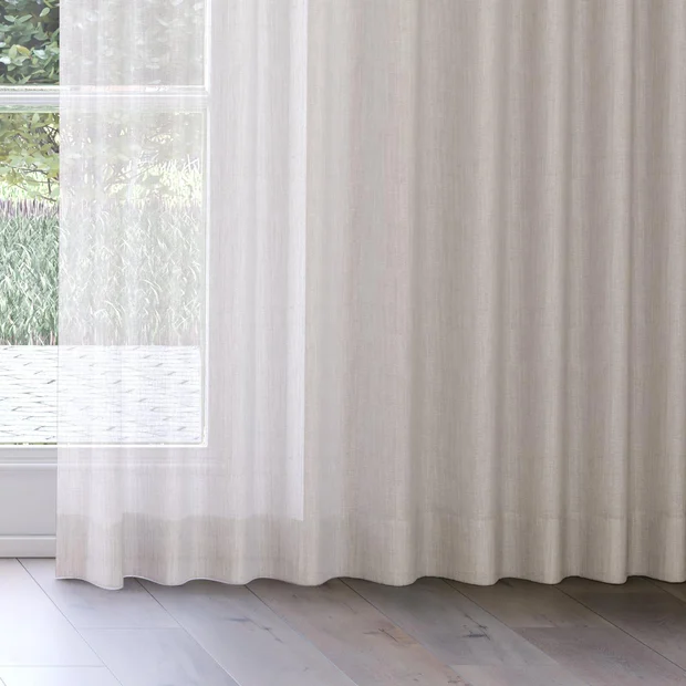 Photo of the fabric Illusion Linen swatch by James Dunlop. Use for Sheer Curtains. Style of Plain, Sheer