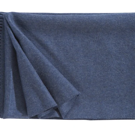 Photo of the fabric Puro Throw 130Cm X 200Cm 1005A 511 Denim swatch by Fischbacher 1819. Use for Throw
