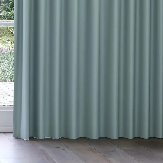 Photo of the fabric Vela Sky swatch by James Dunlop FibreGuard. Use for Curtains, Upholstery, Accessory, Top of Bed. Style of Plain, Velvet