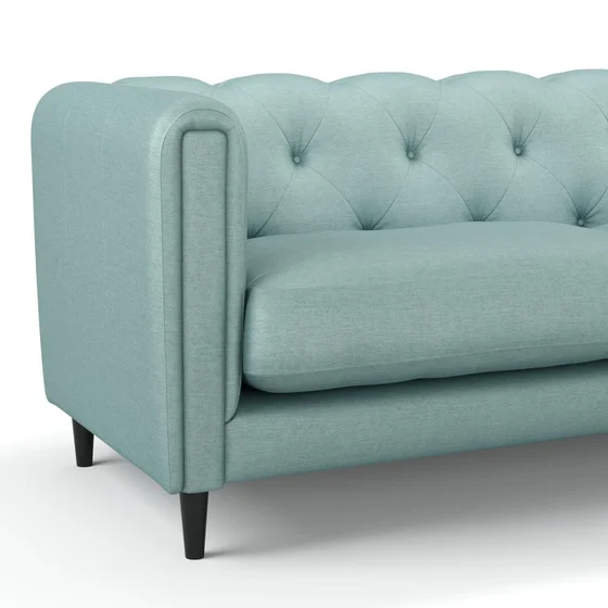 Photo of the fabric Provence Duckegg swatch by James Dunlop Essentials. Use for Curtains, Upholstery, Accessory, Top of Bed. Style of Plain, Texture