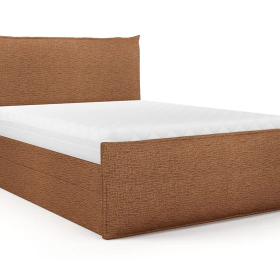 Photo of the fabric Gabrielle Cherrywood swatch by Mokum FibreGuard. Use for Upholstery, Accessory, Top of Bed. Style of Plain, Texture