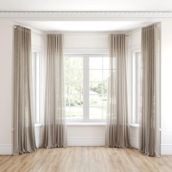Photo of the fabric Miesian Blush swatch by James Dunlop. Use for Curtains. Style of Plain, Texture