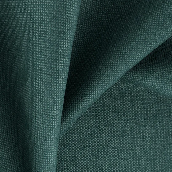 Photo of the fabric Perfecto Spruce swatch by Zepel FibreGuard. Use for Curtains, Upholstery, Accessory, Top of Bed. Style of Chenille, Plain