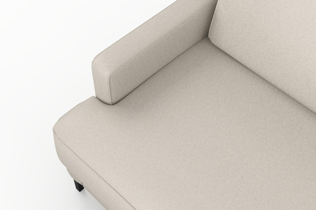 Photo of the fabric Epitome Eggshell swatch by Mokum. Use for Upholstery, Accessory. Style of Plain, Taffeta