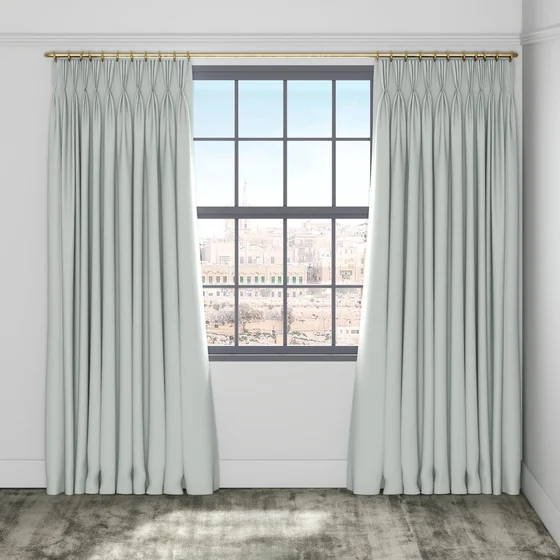 Photo of the fabric Quantum FR Seafoam swatch by Linings. Use for Curtains. Style of Dim Out