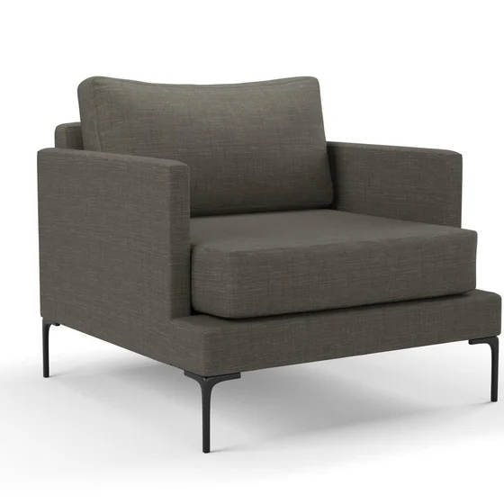 Photo of the fabric Ficus Smoke swatch by Mokum. Use for Upholstery, Accessory. Style of Plain, Texture