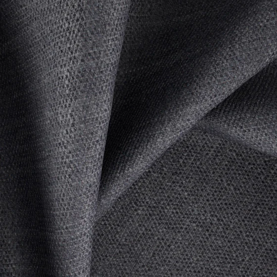 Photo of the fabric Loft Caviar swatch by Zepel. Use for Upholstery, Accessory, Top of Bed. Style of Plain, Taffeta