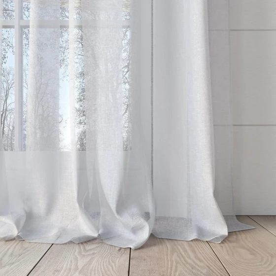 Photo of the fabric Seaview Alabaster swatch by James Dunlop. Use for Sheer Curtains. Style of Plain, Sheer