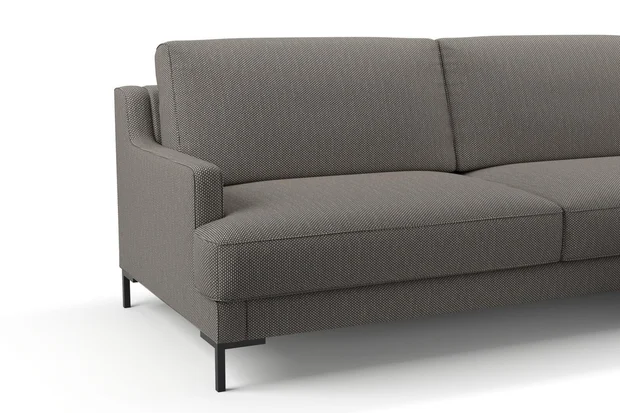 Photo of the fabric Souk Ebony swatch by Mokum. Use for Upholstery, Accessory. Style of Plain, Texture