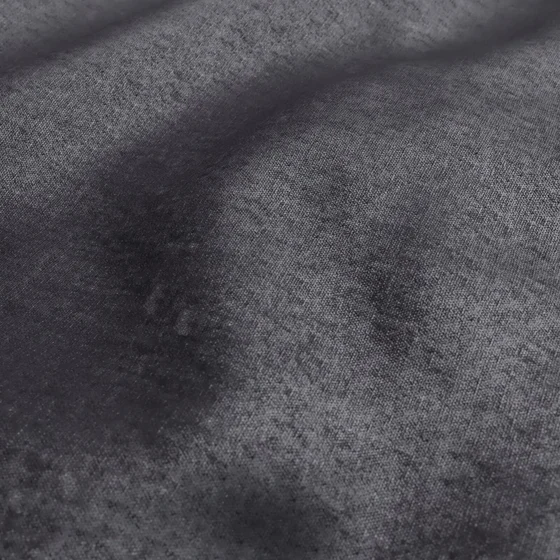 Photo of the fabric Recharge Anthracite swatch by Zepel FibreGuard. Use for Curtains, Upholstery, Accessory, Top of Bed. Style of Chenille, Plain
