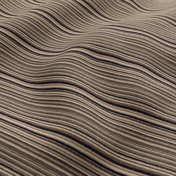 Photo of the fabric Bingo Coffee swatch by Zepel FibreGuard Pro. Use for Upholstery, Accessory. Style of Chenille, Stripe