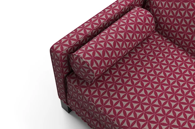 Photo of the fabric Tapa Fuchsia swatch by James Dunlop. Use for Upholstery, Accessory. Style of Geometric