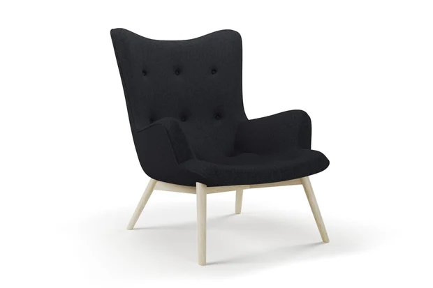 Photo of the fabric Newport Carbon swatch by James Dunlop. Use for Upholstery, Accessory. Style of Plain