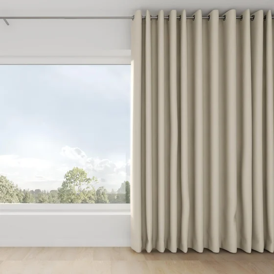 Photo of the fabric Infinite Linen swatch by Mokum. Use for Curtains, Upholstery, Accessory, Top of Bed. Style of Plain, Texture
