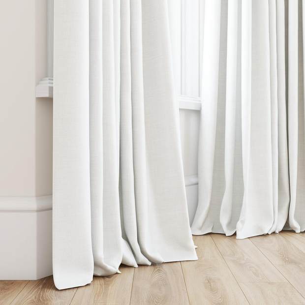 Photo of the fabric Keystone Swan swatch by James Dunlop FibreGuard. Use for Curtains, Upholstery, Accessory, Top of Bed. Style of Plain, Texture