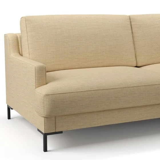 Photo of the fabric Ficus White Gold swatch by Mokum. Use for Upholstery, Accessory. Style of Plain, Texture
