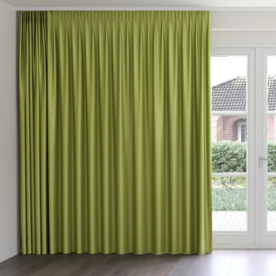 Photo of the fabric Provence Pear swatch by James Dunlop Essentials. Use for Curtains, Upholstery, Accessory, Top of Bed. Style of Plain, Texture
