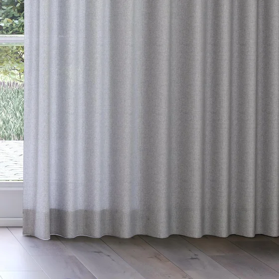 Photo of the fabric Envoy 2 Mineral 320cm swatch by James Dunlop Essentials. Use for Curtains, Accessory, Top of Bed. Style of Plain, Texture