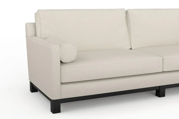 Photo of the fabric Newport Oatmeal swatch by James Dunlop. Use for Upholstery, Accessory. Style of Plain