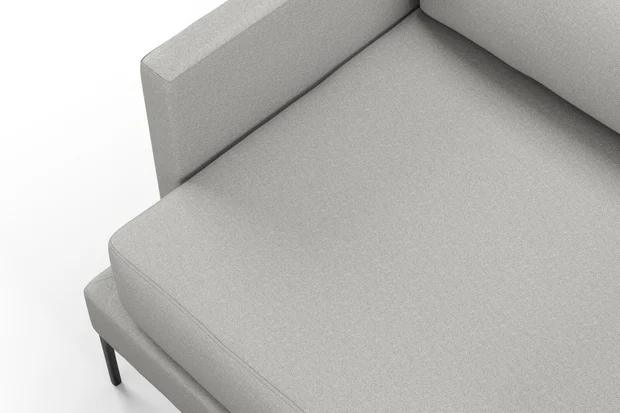 Photo of the fabric Como Silver Birch swatch by Mokum. Use for Upholstery, Accessory. Style of Plain, Texture