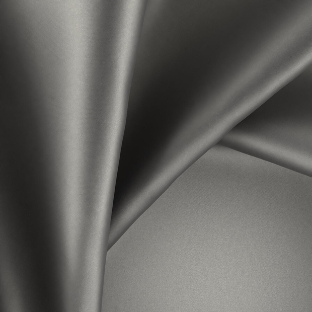 Photo of the fabric North Face Charcoal swatch by Zepel. Use for Curtains, Upholstery, Accessory. Style of Plain, Taffeta