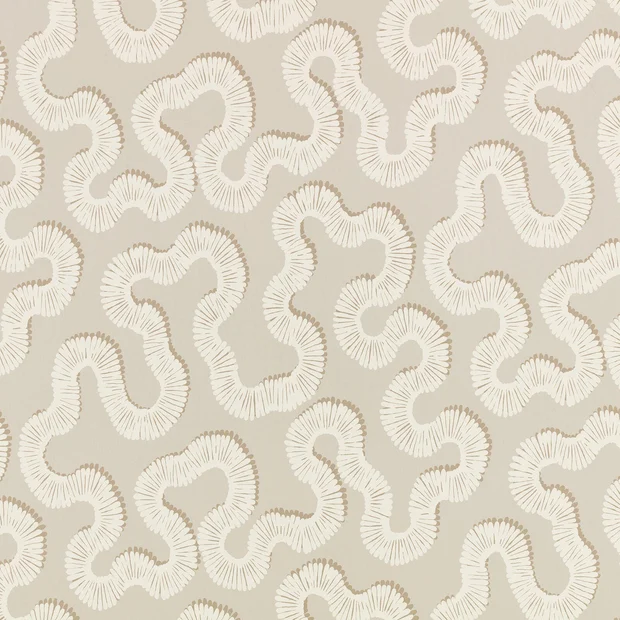 Photo of the fabric Kezia Wp W478 01 swatch by Romo. Use for Wall Covering. Style of Geometric, Paper