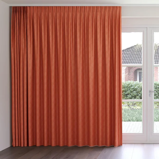 Photo of the fabric Trezor Terra swatch by James Dunlop FibreGuard. Use for Curtains, Upholstery, Accessory. Style of Chenille, Plain