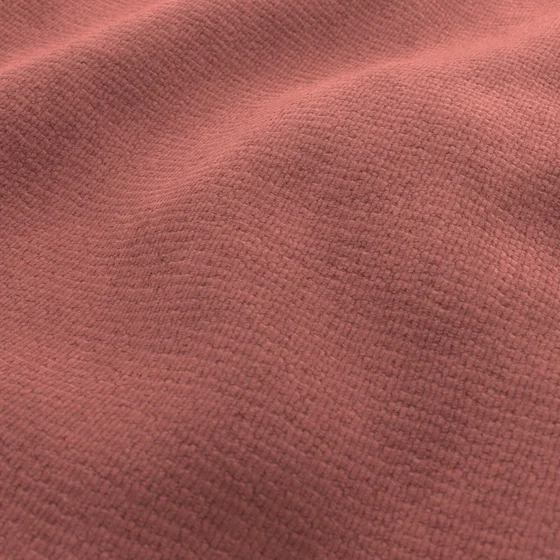 Photo of the fabric Devina Merlot swatch by Zepel FibreGuard. Use for Upholstery, Accessory, Top of Bed. Style of Chenille, Plain