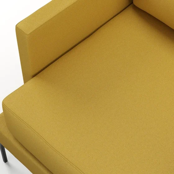 Photo of the fabric Como Oxide swatch by Mokum. Use for Upholstery, Accessory. Style of Plain, Texture