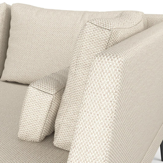 Photo of the fabric Strata Whisper Pink swatch by Mokum. Use for Upholstery, Accessory. Style of Plain, Texture
