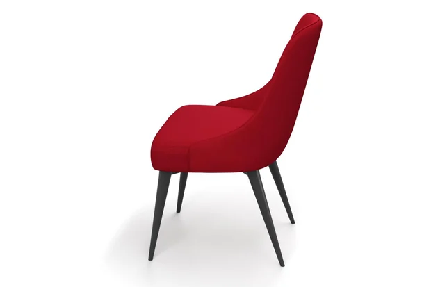Photo of the fabric Braveheart Cardinal swatch by James Dunlop FibreGuard. Use for Upholstery, Accessory, Top of Bed. Style of Plain, Taffeta