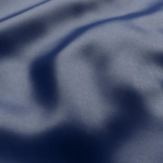 Photo of the fabric Analogy Tumble Navy swatch by Zepel. Use for Upholstery. Style of Leather And Vinyl, Plain