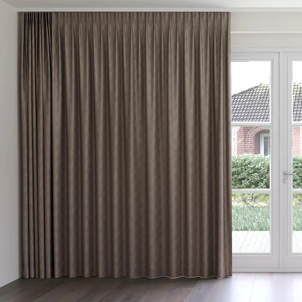 Photo of the fabric Trezor Pepper swatch by James Dunlop FibreGuard. Use for Curtains, Upholstery, Accessory. Style of Chenille, Plain