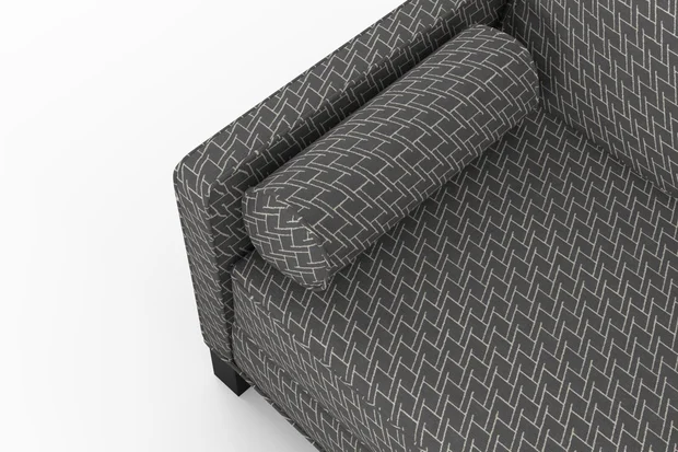 Photo of the fabric Leverett Alexander swatch by James Dunlop. Use for Upholstery, Accessory. Style of Chenille, Geometric